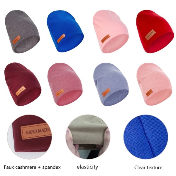 2kpl Knitting Beanies Talvilakit BEIGE Beige