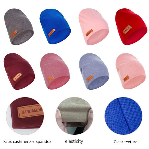 2kpl Knitting Beanies Winter Caps PINK Pink