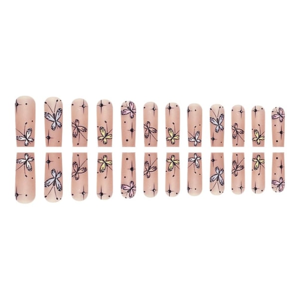 Long Water Pipe Fake Nails tekokynnet 4 4 4