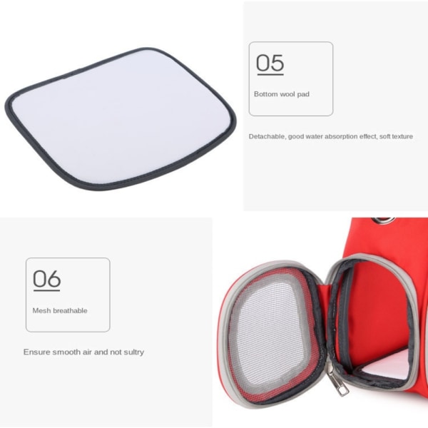 Cat Bæretasker Pet Transport Bag GRÅ Grey