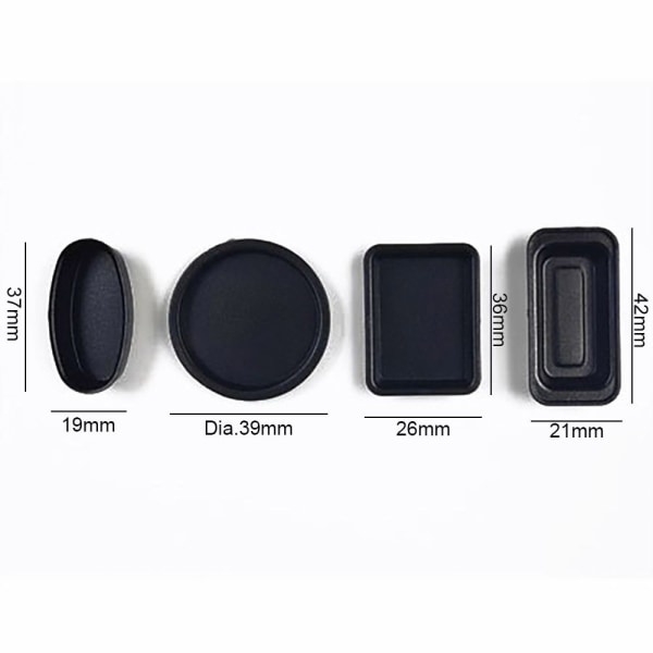 4STK Dukkehus Bageplade Miniature køkkenlegetøj SORT SORT black