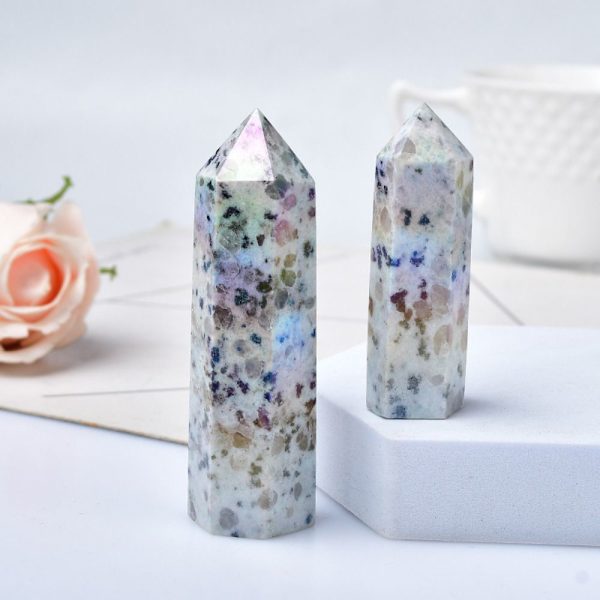Natural Aura Crystal Column Hexagonal Crystal Tower 5CM-6CM 5cm-6cm