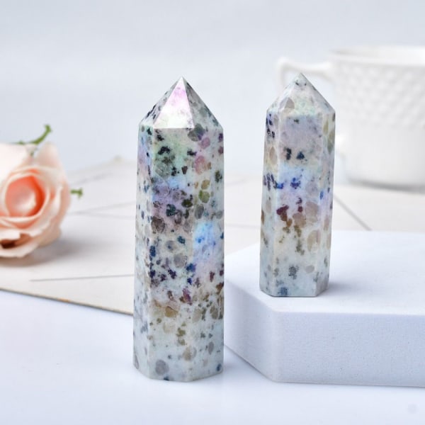 Natural Aura Crystal Column Hexagonal Crystal Tower 6CM-7CM 6cm-7cm