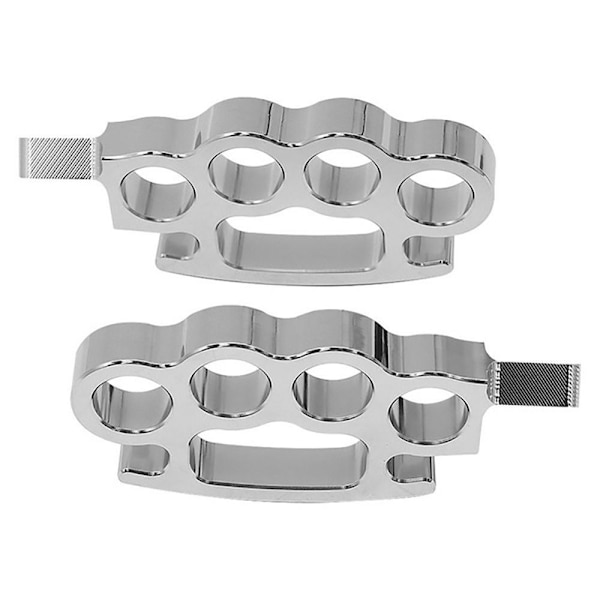 1 par Motorsykler Fotstøtte Pedal Motorsykkel Fotpinne SØLV silver