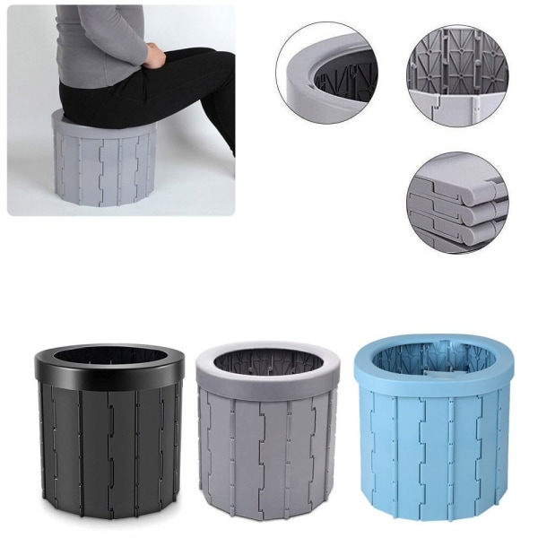 Kokoontaittuva WC Auto-WC HARMAA Grey