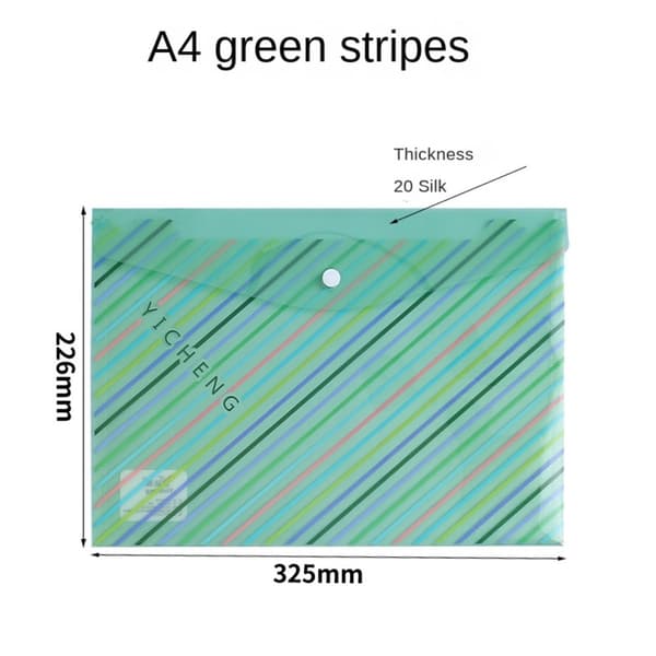3stk A4 Filpose Cartoon a4 Mappe BLÅSTRIPE STRIPE Blue Stripe-Stripe