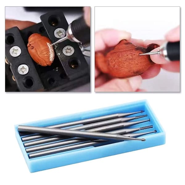 6 STK Carbide Rotary Burrs Gravering Drill Bits Die Grinder
