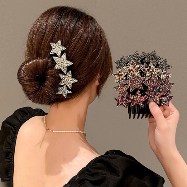 Rhinestone Hair Comb Broken Hair Comb FARVE 4 FARVE 4 Color 4