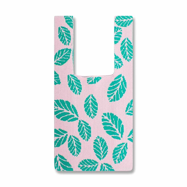 Axelväska Stickad Handväska PINK&GREEN pink&green
