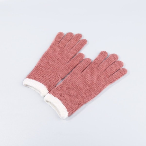 Kvinner Strikkede hansker Exposed Finger Hansker ROSA pink