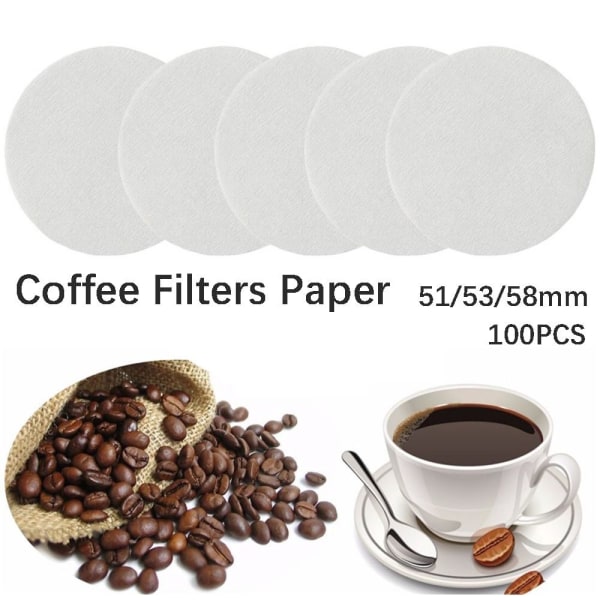 100st Kaffefilter Papper Kaffebryggare Filter 58MM 58mm