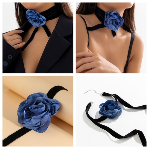 Dam Halsband Hals Smycken ROSE RED rose red
