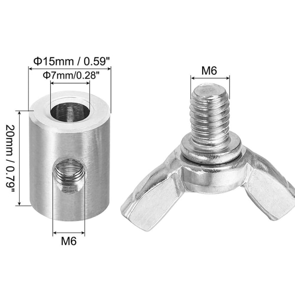 2stk sommerfuglspenne ståltauklemmer 2STK 2pcs