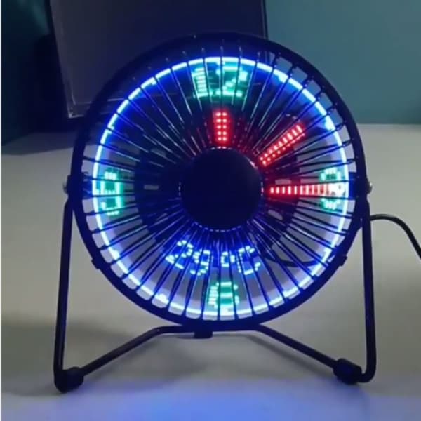 USB LED Clock Mini Fläkt Kylfläktar
