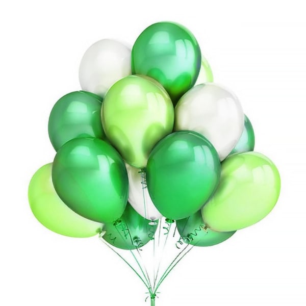 30kpl Latex Ilmapallo puhallettava Decor Ballon VAALEENVIHREÄ VALKOINEN Light Green White