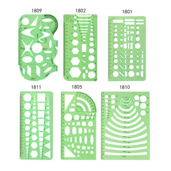 3/4/6/9/11/13PCS Piirustusmallisarja Tekninen set 6PCS-01
