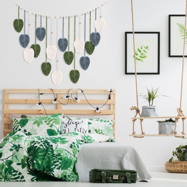 1 st Macrame Vägghängande Väggdekor för Sovrum Macrame Vägg Green 1 Pcs-1 Pcs