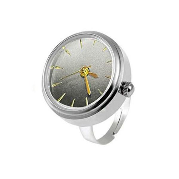 Mini Green Watch Ring Watch GRÅ&SILVER Gray&silver