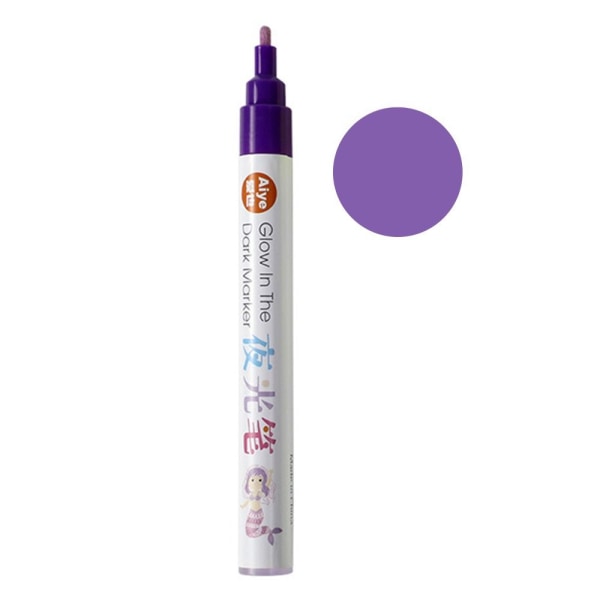 Lysende Pen Marker Pen LILLA LILLA Purple