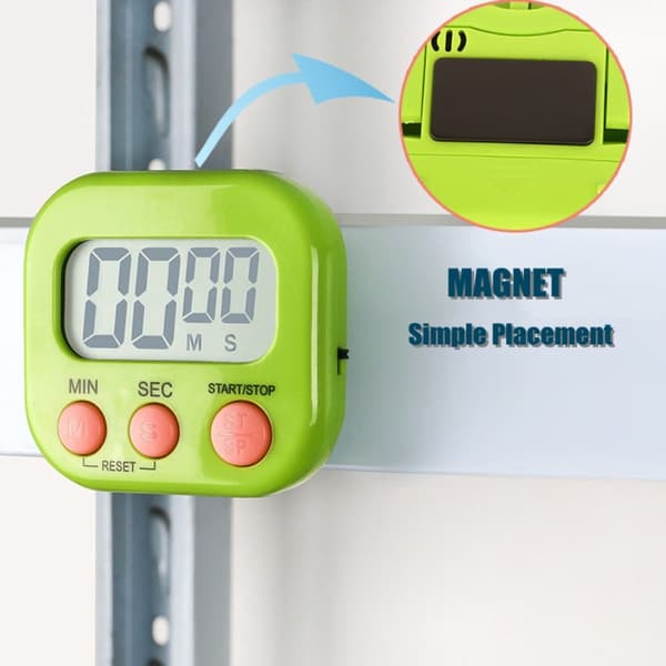 Magnetisk køkkentimer Digital timer GRØN green