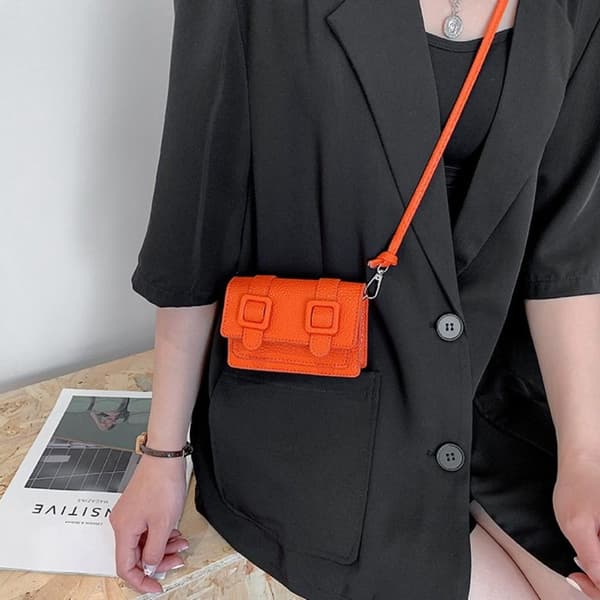 Mini Small Messenger Bag Kedjeväska SVART black