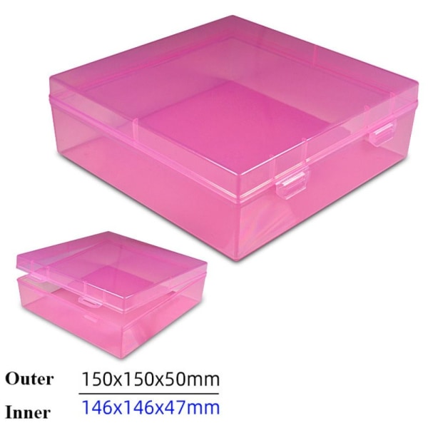 Oppbevaringsboks Smykkeperler Beholder ROSA 150X150X50MM Pink 150x150x50mm