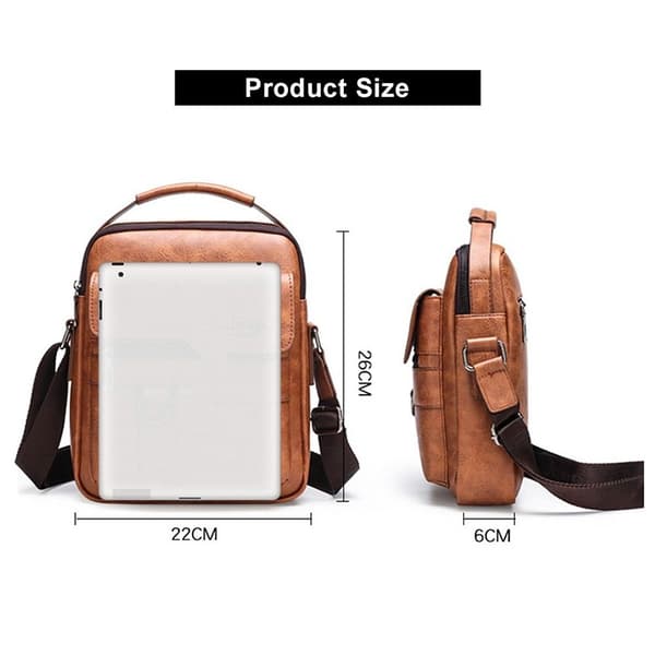 Skulderveske Messenger Bag BRUN Brown