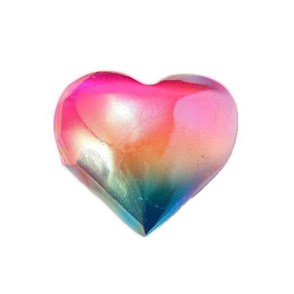 Elektropläterad Gips Hjärta Hjärta Form Kristall Ädelsten Kärlek