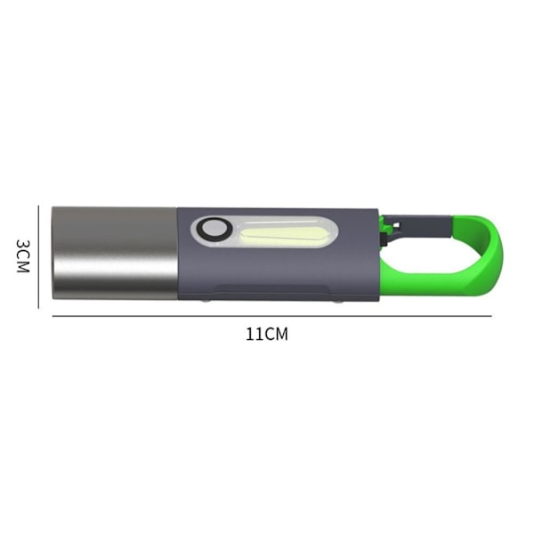 LED-taskulamppu taskulamppu USB ladattava valo