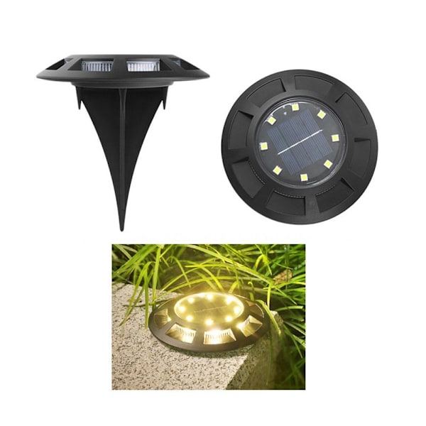 4stk Solar Ground Light LED Solar Lights 4STKSWARM LYS VARM 4PcsWarm Light