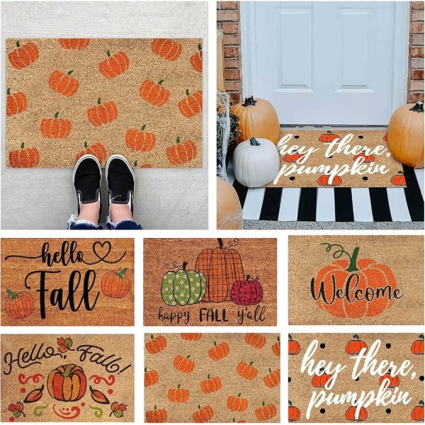 Happy Fall Door Mat Tervetuloa kynnysmatto DESIGN 10 DESIGN 10 Design 10