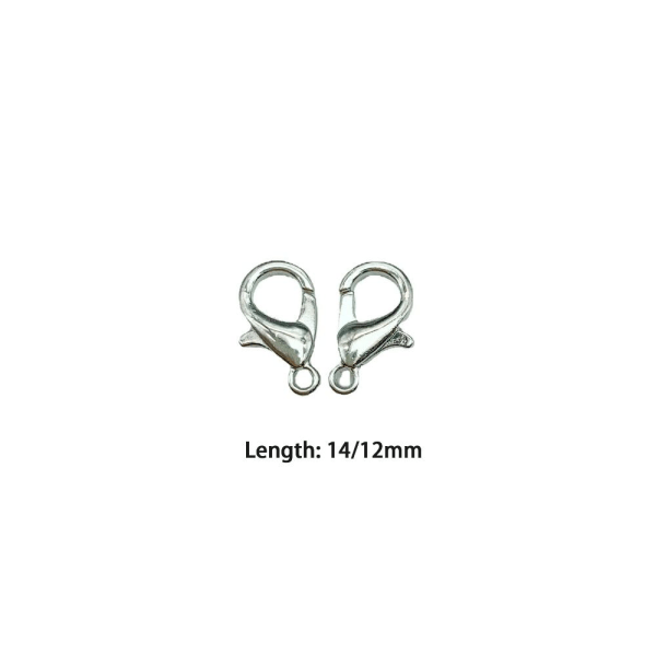 100 st Lobster Spännen Armband Anslutningar Krokar VIT K VIT K White K