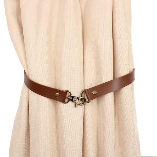 Gardinholder Reb Læder Tiebacks MØRKEBRUN dark brown