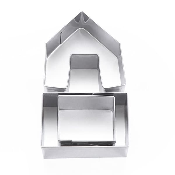 9 kpl Christmas Cookie Cutter Keksileikkuri Mold Set Silver