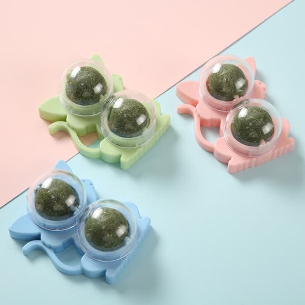 Cat Mint Cat Catching Ball GRØN green