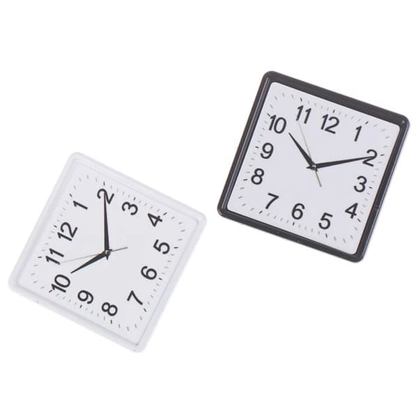 1:12 Dockhus Väggklocka Miniatyr Väggklocka VIT White