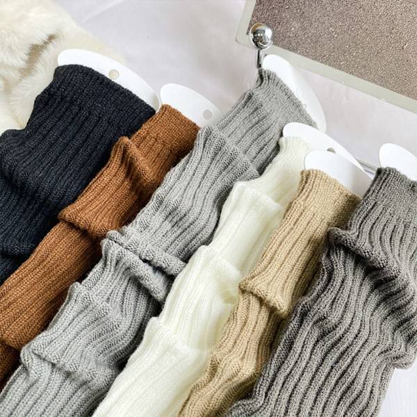 Pitkät sukat Pile Up -sukat KHAKI 55cm 55cm khaki 55cm-55cm