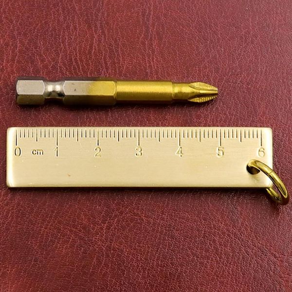 2stk linjal nøkkelring Metall linjal Målelinjal 2PCS