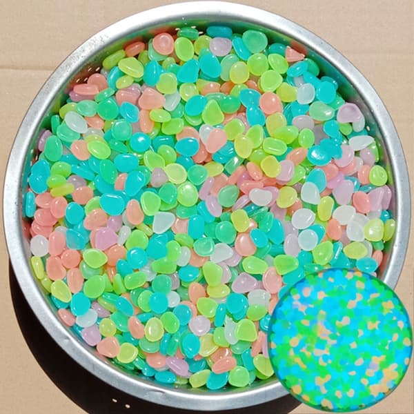 Glow In The Dark Stones Glow Pebbles LYS BLÅ LYS BLÅ Light Blue