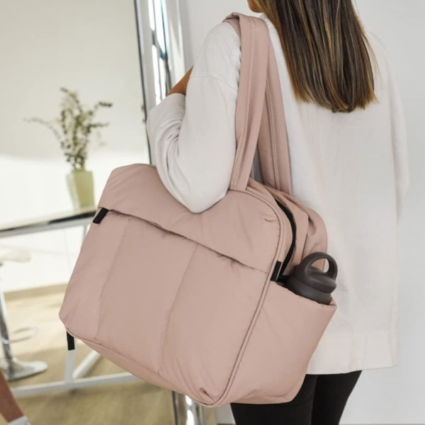 Travel Duffel Bag Puffer Gym Kangaskassi BEIGE Beige
