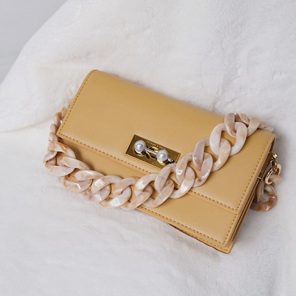 Akryl Resin Taskekæder Skuldertaskestropper 45CM BEIGE 45CM 45cm beige