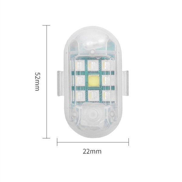 7 farger LED Strobelys Flylys INGEN FJERNBAR INGEN FJERNBETJENING No remote