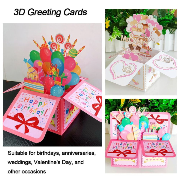 3D pop-up buket papirblomster 7 7 7