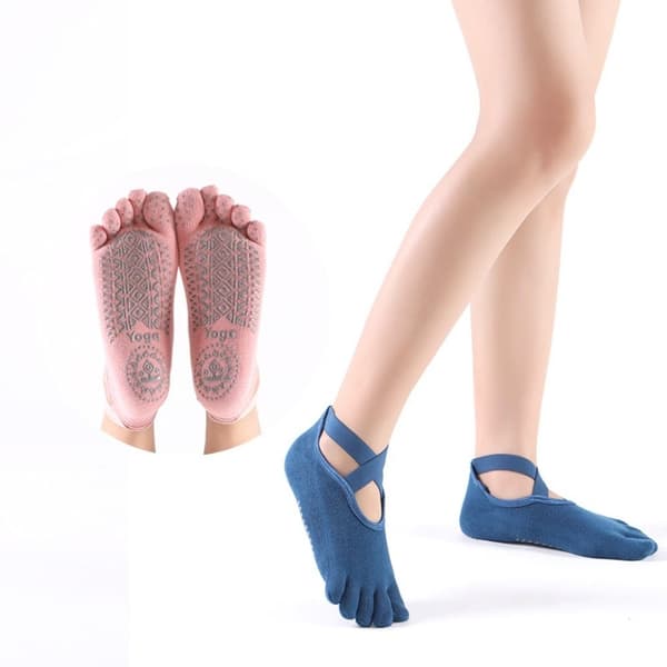 Joogasukat Five Toe Socks RED Red