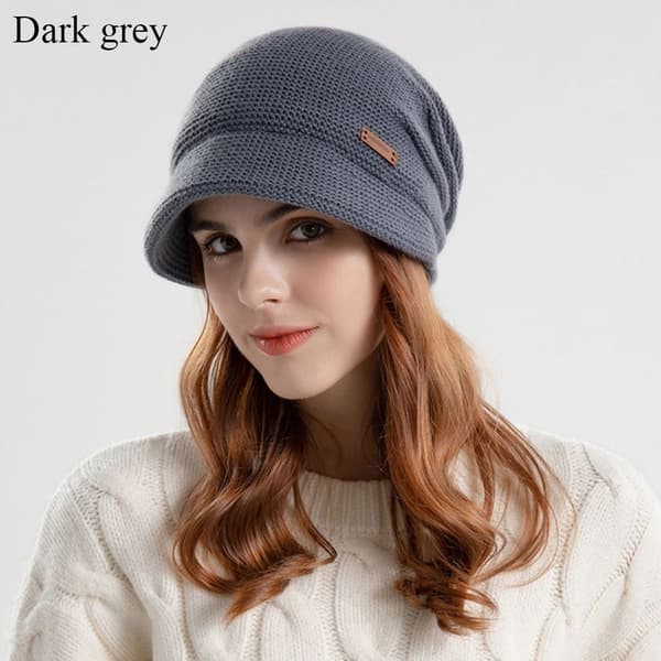 Stickad mössa mössor MÖRKGRÅ dark grey