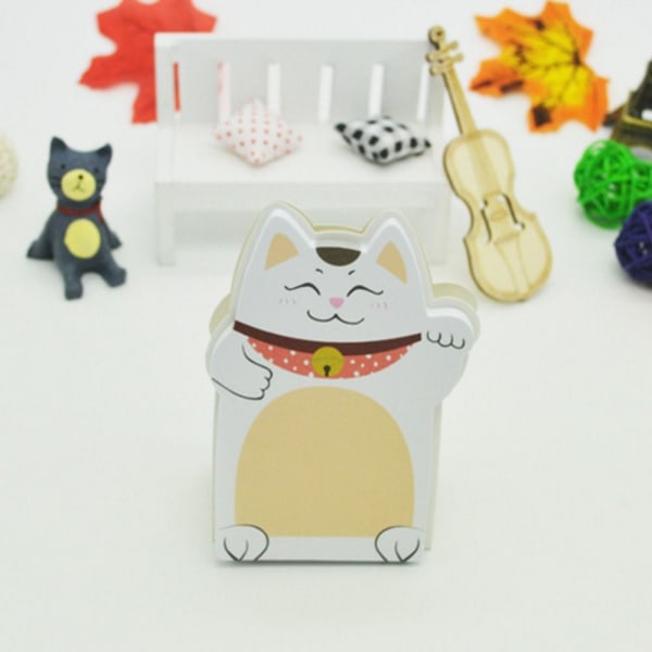 3 STK Kawaii Sticky Notes Standing Notes Lucky Cat Sticky Notes