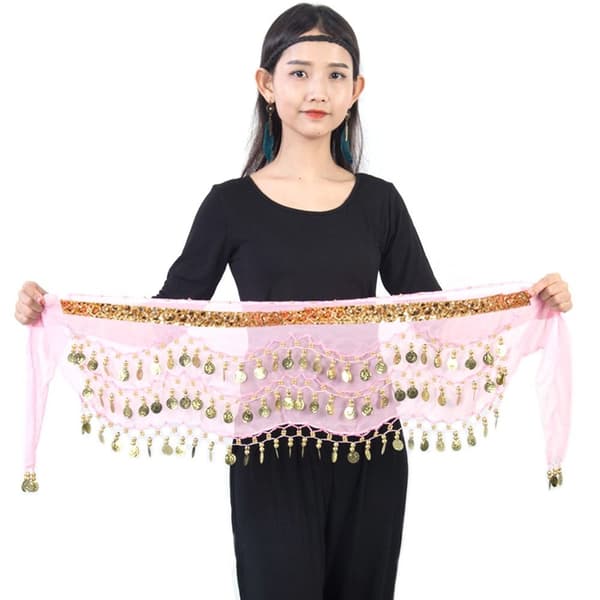Magdansbälte Höftscarf VIT White