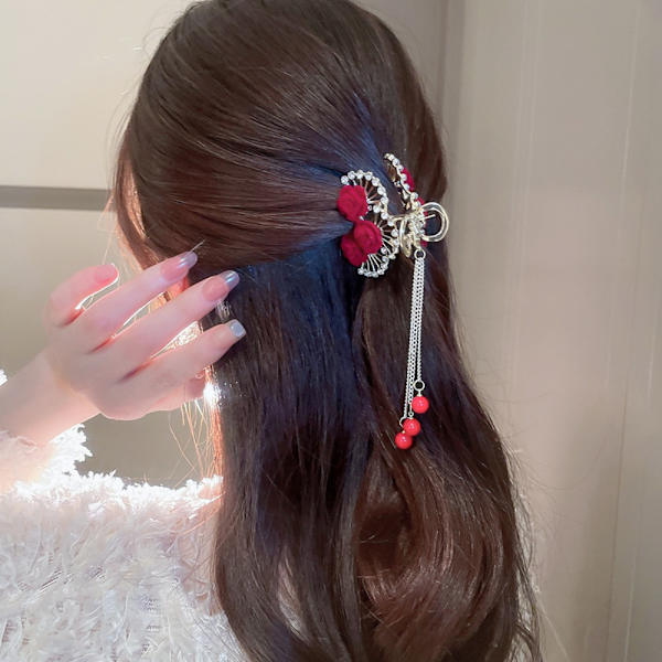 Hair Claw Hiusklipsi DIAMOND RED BEAD DIAMOND RED BEAD Diamond red bead