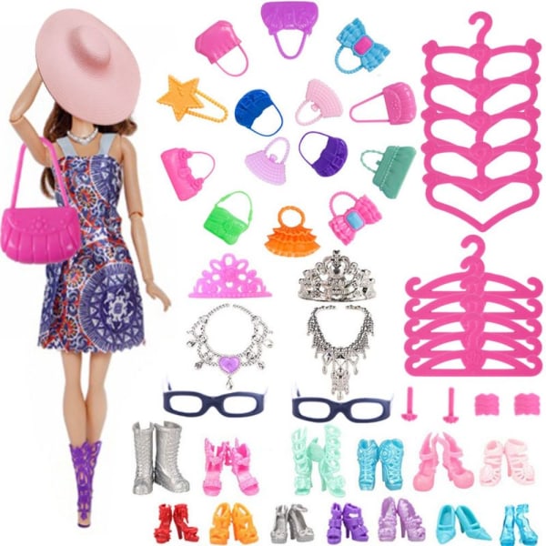 1 set Random Doll Vaatteet Asusteet Mekkokengät 32PCS-B 32PCS-B