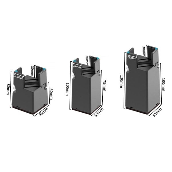 4 STK Fotpute Møbelforhøyelse SVART-100MM SVART-100MM Black-100mm